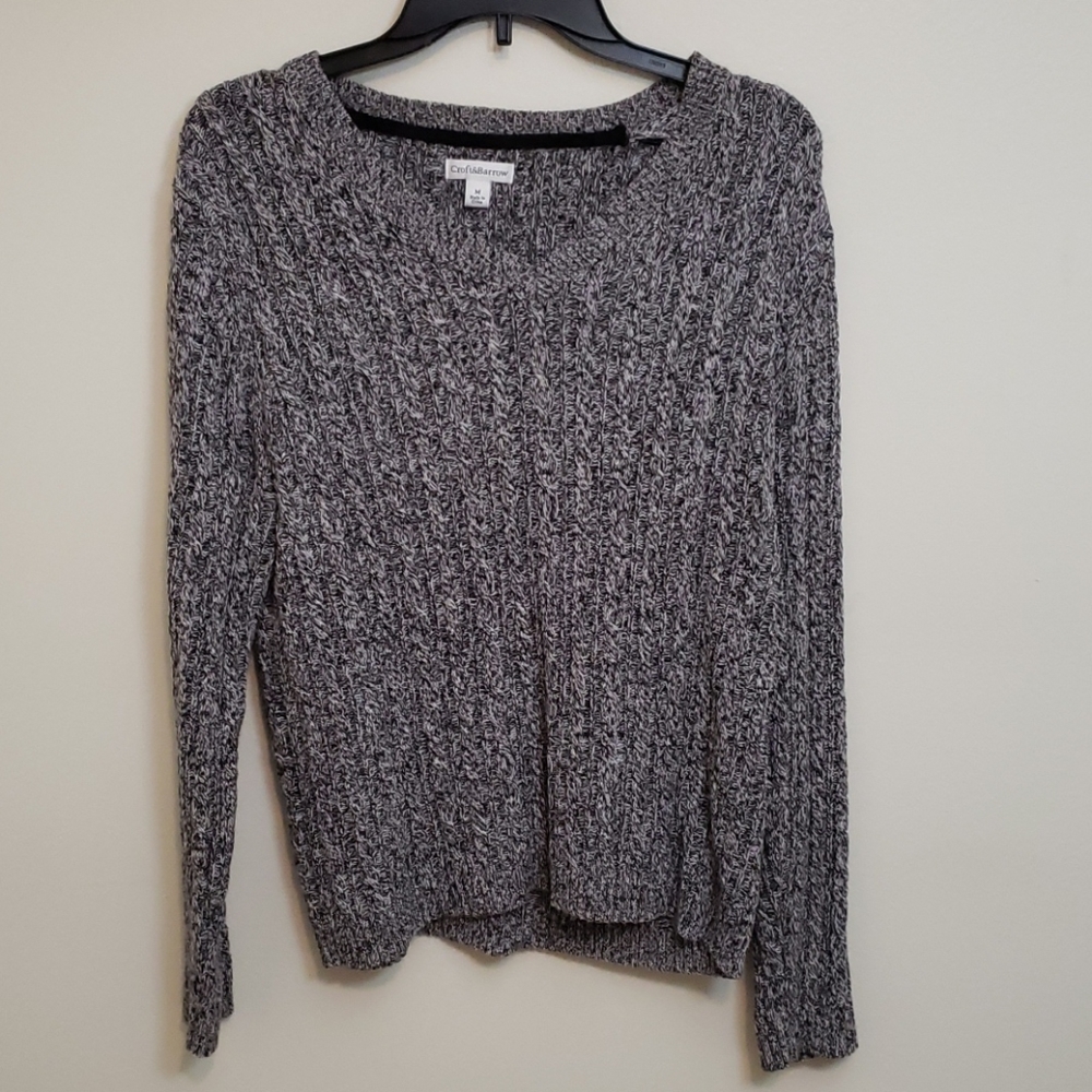 Women's M Croft&Barrow Gray Sweater